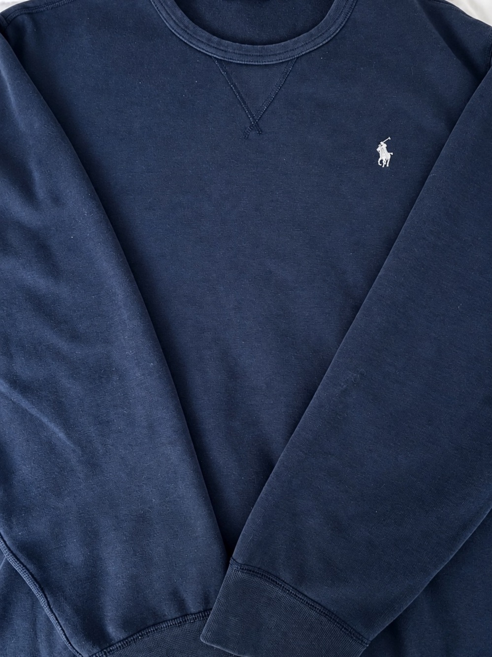 Polo by Ralph Lauren Navy Crewneck with White Pony Logo